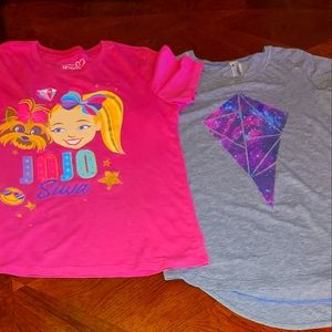 Bundle of 2 T Shirt Yoyo Siwa and Iviva   casual  large logo